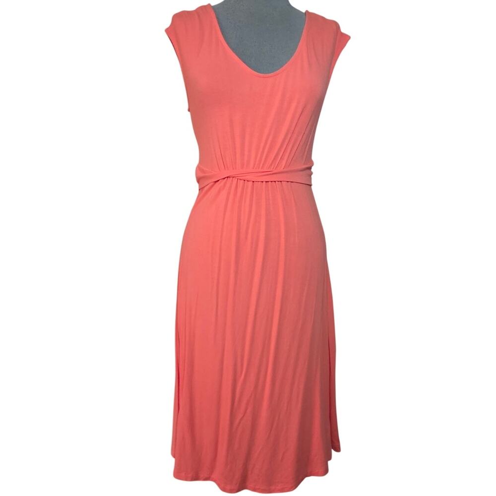 Coral Pull Over Maternity Dress Size Small